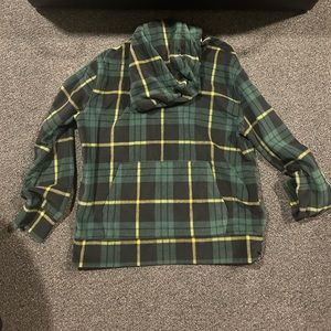 Express flannel pullover with hood - LIKE NEW - AM